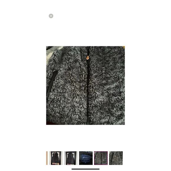 Simply Southern Gray Faux Fur Sherpa Vest Sz Sm Cozy & Warm Outerwear Full Zip - Picture 5 of 7
